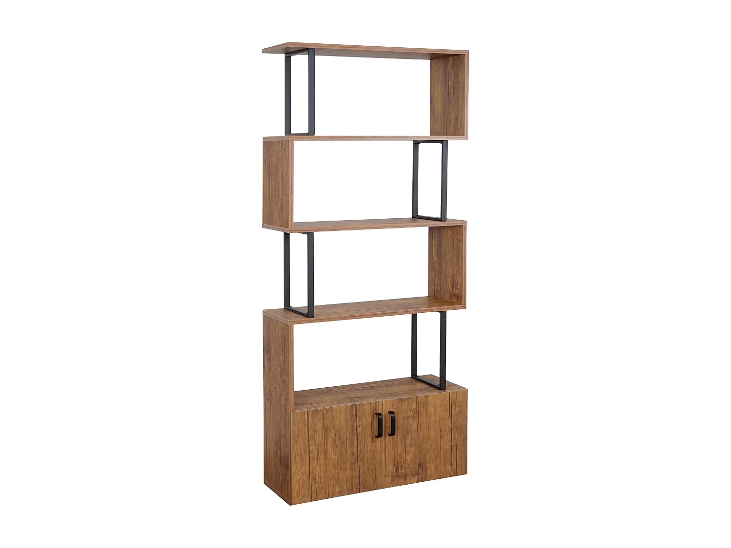 Bibliothèque étagère de rangement beige 80 x 31 x 183 cm 04_0001326