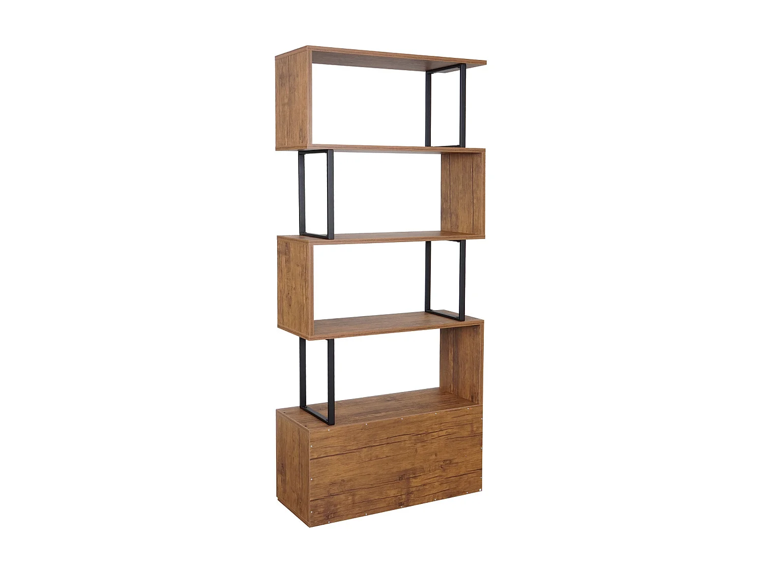 Bibliothèque étagère de rangement beige 80 x 31 x 183 cm 04_0001326