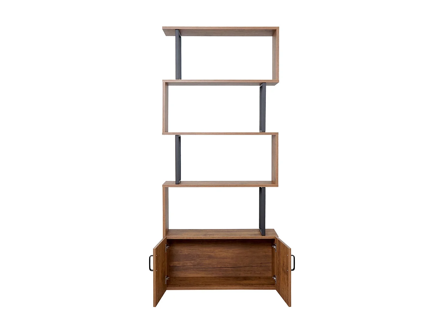 Bibliothèque étagère de rangement beige 80 x 31 x 183 cm 04_0001326