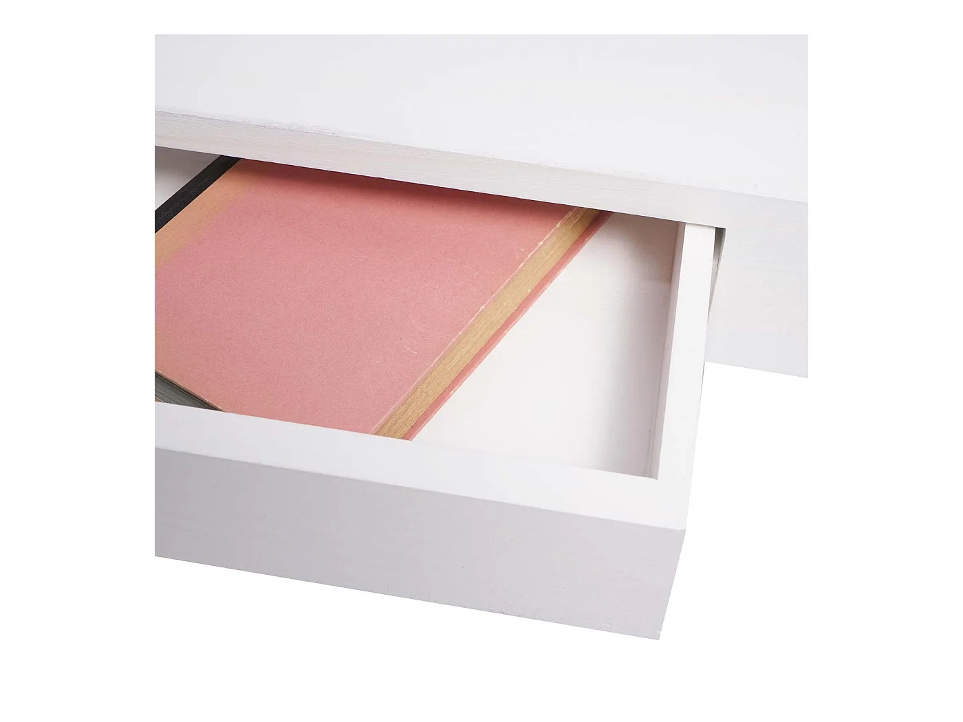 Tablette murale étagère avec bois blanche 80 x 25 x 8 cm 04_0005181