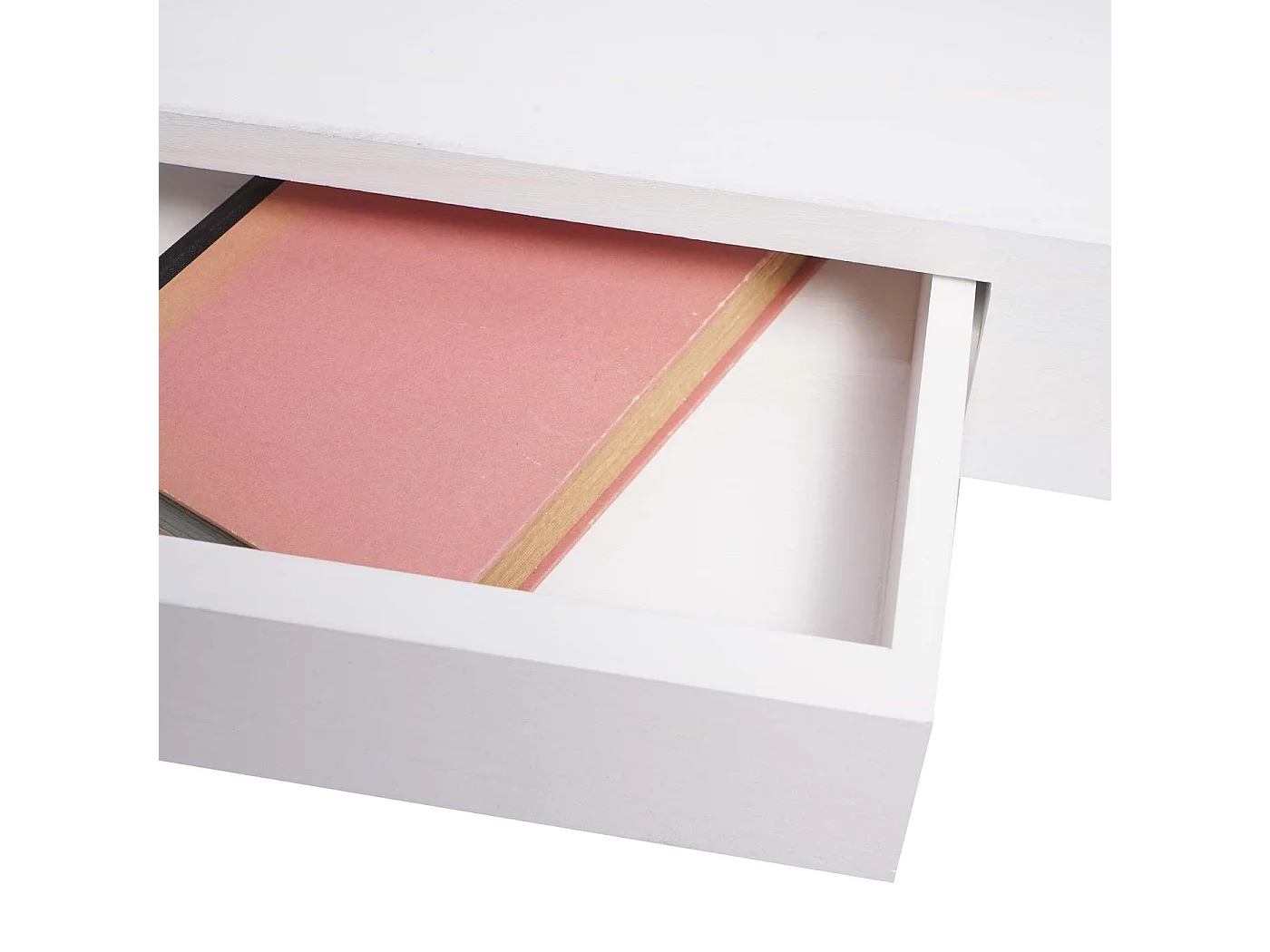 Tablette murale étagère avec bois blanche 80 x 25 x 8 cm 04_0005181