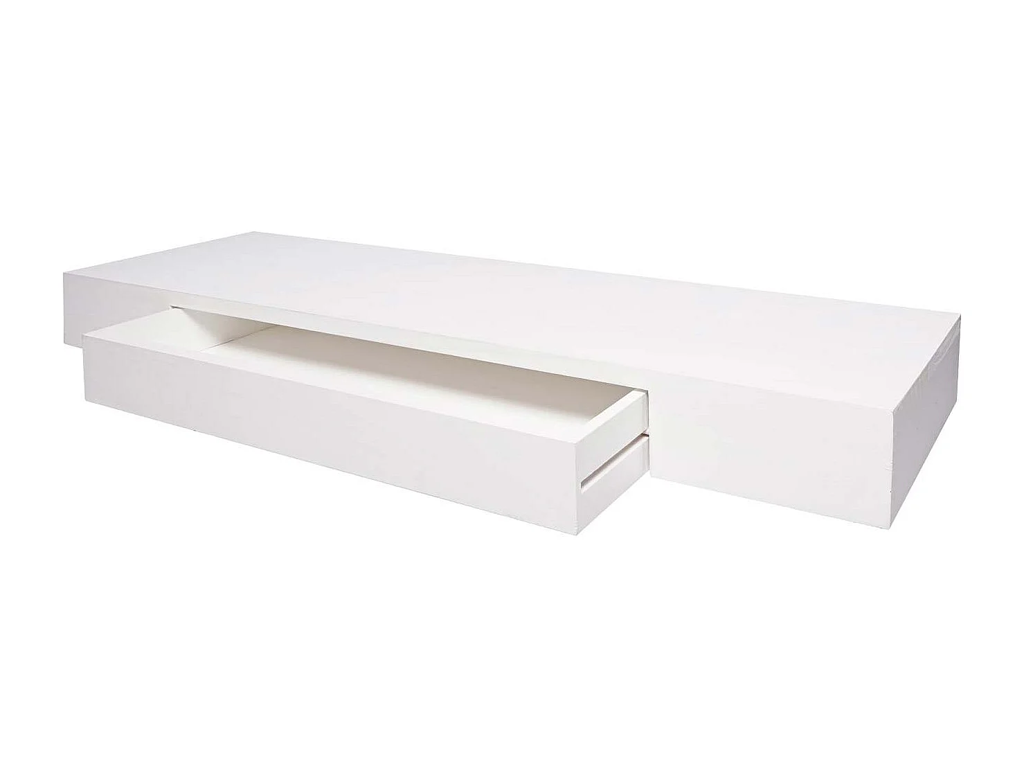 Tablette murale étagère avec bois blanche 80 x 25 x 8 cm 04_0005181