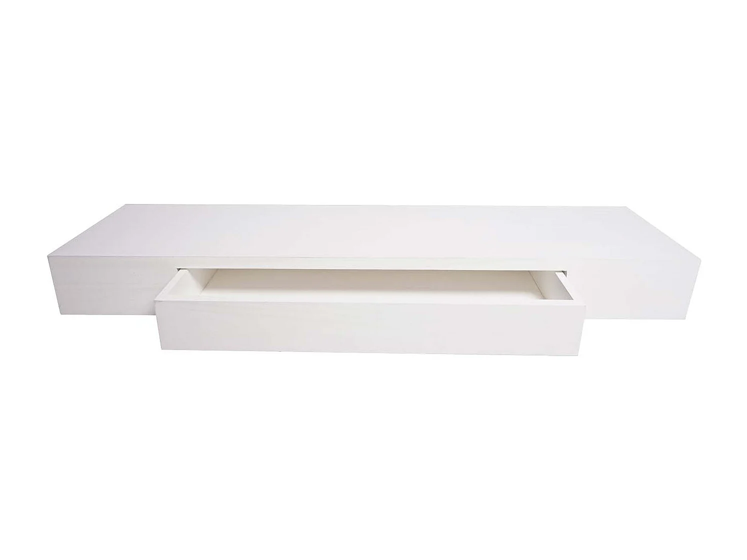 Tablette murale étagère avec bois blanche 80 x 25 x 8 cm 04_0005181