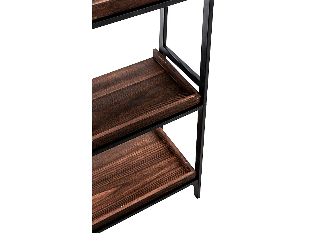 Etagère de rangement bibliothèque métal marron 64 x 36 x 152 cm ETA10106