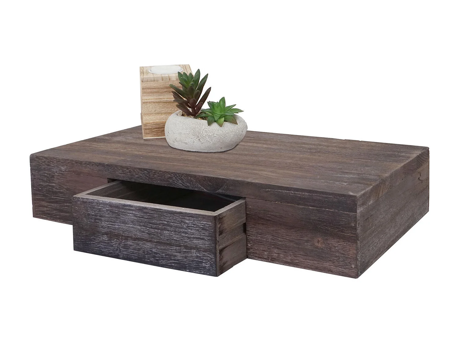 Étagère murale suspendue avec marron 40 x 25 x 8 cm 04_0005680