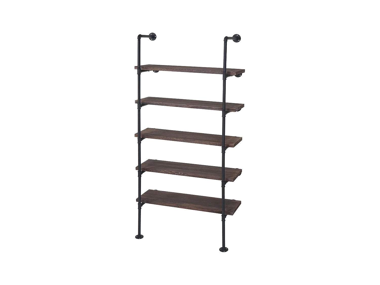 Étagère bibliothèque design industriel métal marron 80 x 28 x 165 cm 04_0005394