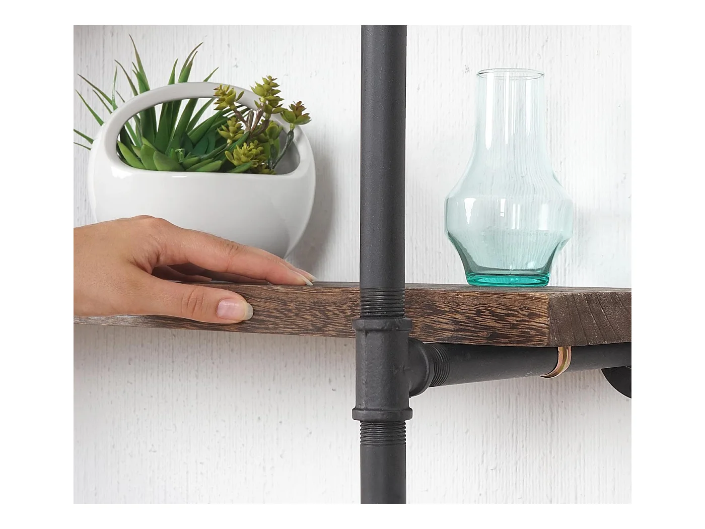 Étagère bibliothèque design industriel métal marron 80 x 28 x 165 cm 04_0005394