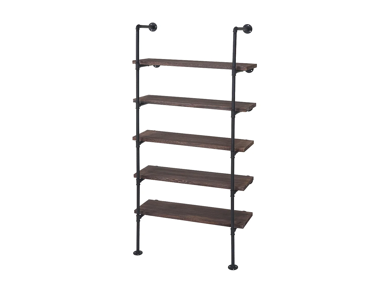 Étagère bibliothèque design industriel métal marron 80 x 28 x 165 cm 04_0005394