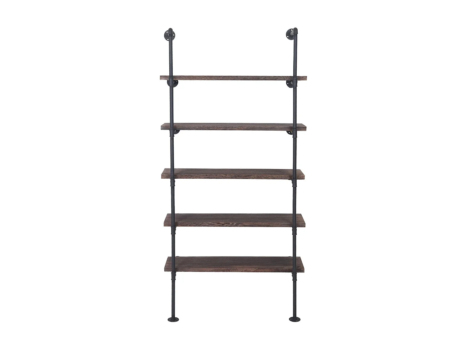 Étagère bibliothèque design industriel métal marron 80 x 28 x 165 cm 04_0005394