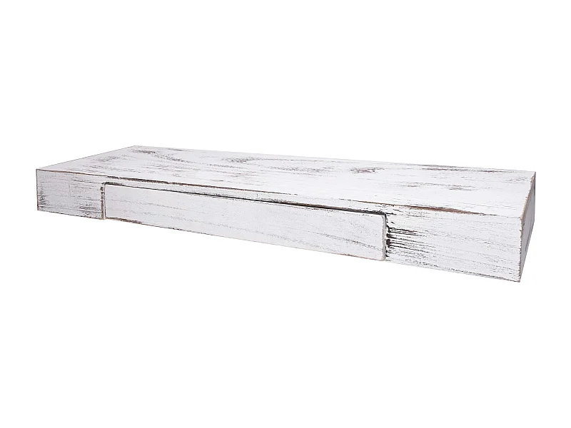 Étagère murale étagère suspendue bois blanche 80 x 25 x 8 cm 04_0005180
