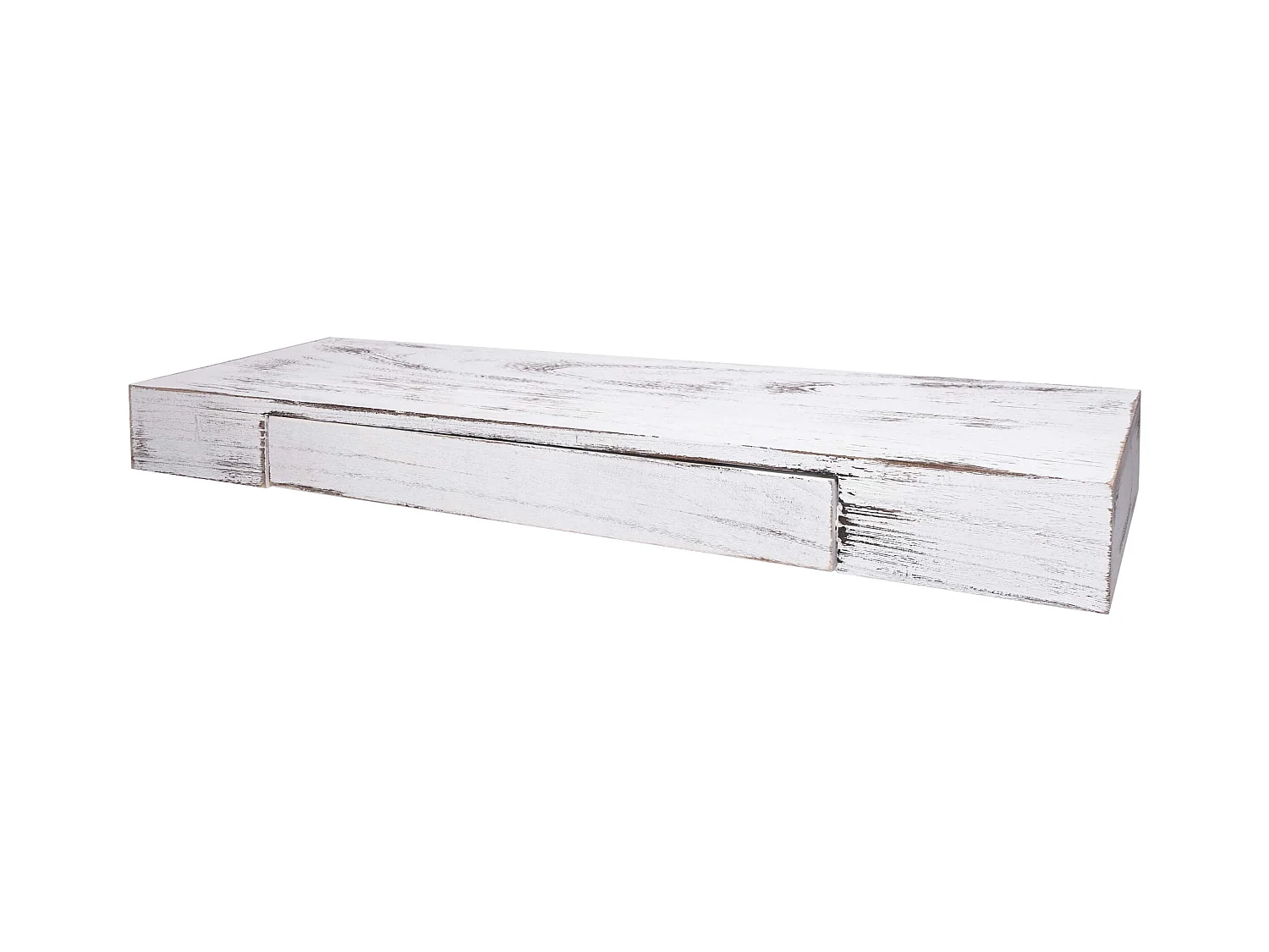Étagère murale étagère suspendue bois blanche 80 x 25 x 8 cm 04_0005180