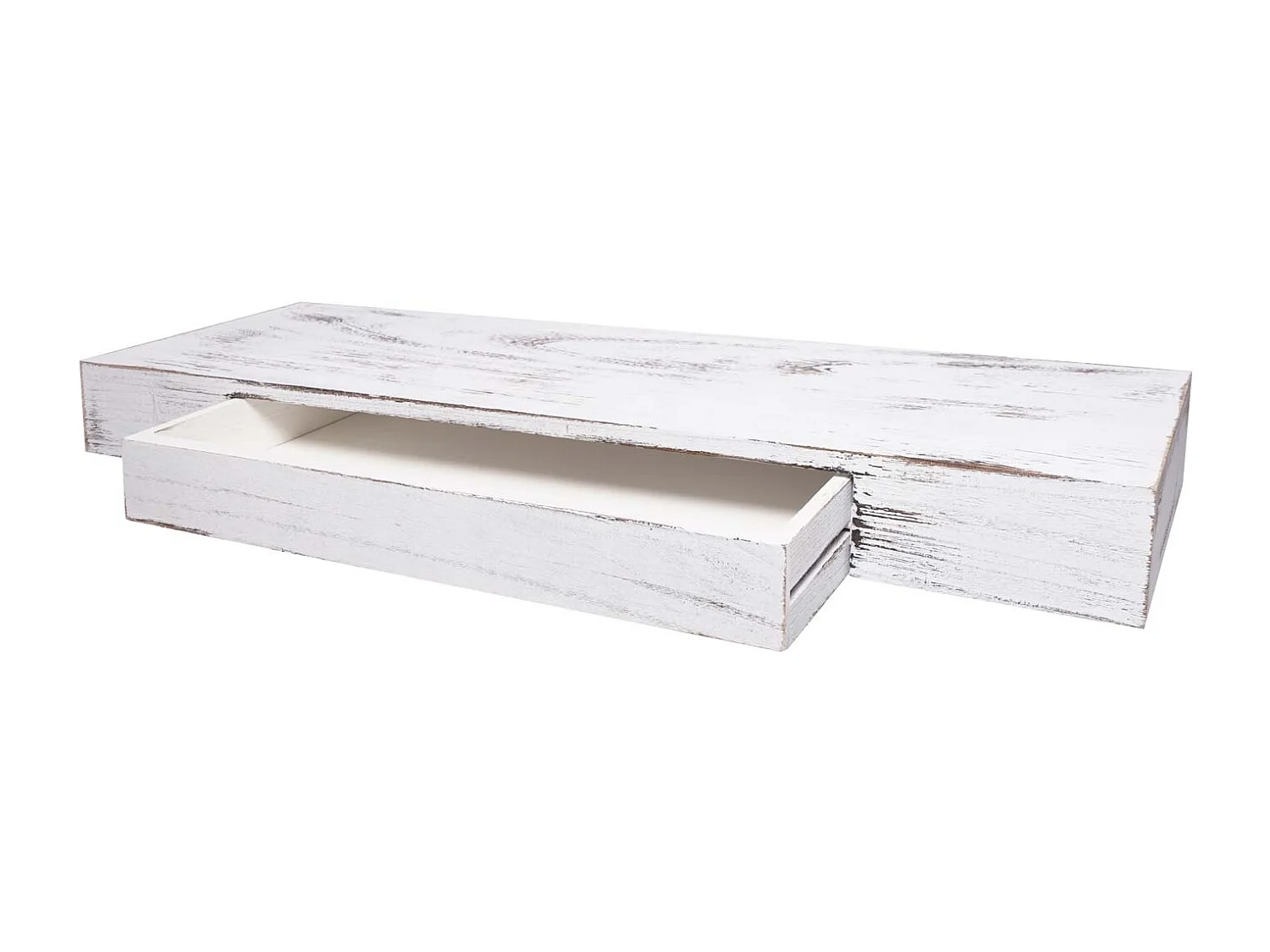 Étagère murale étagère suspendue bois blanche 80 x 25 x 8 cm 04_0005180