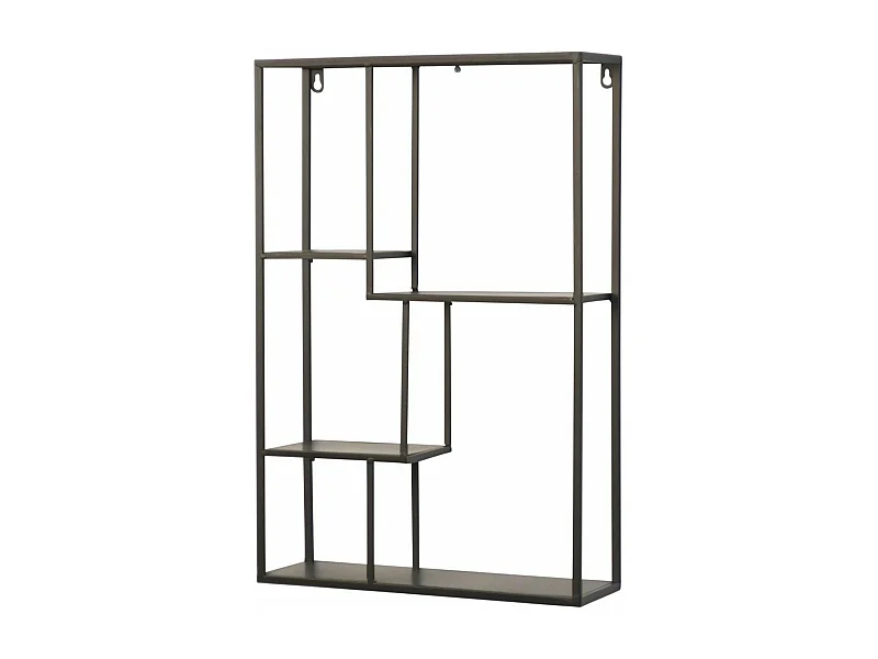 Étagère murale en métal métal argentée 40 x 12 x 60 cm ETA05037