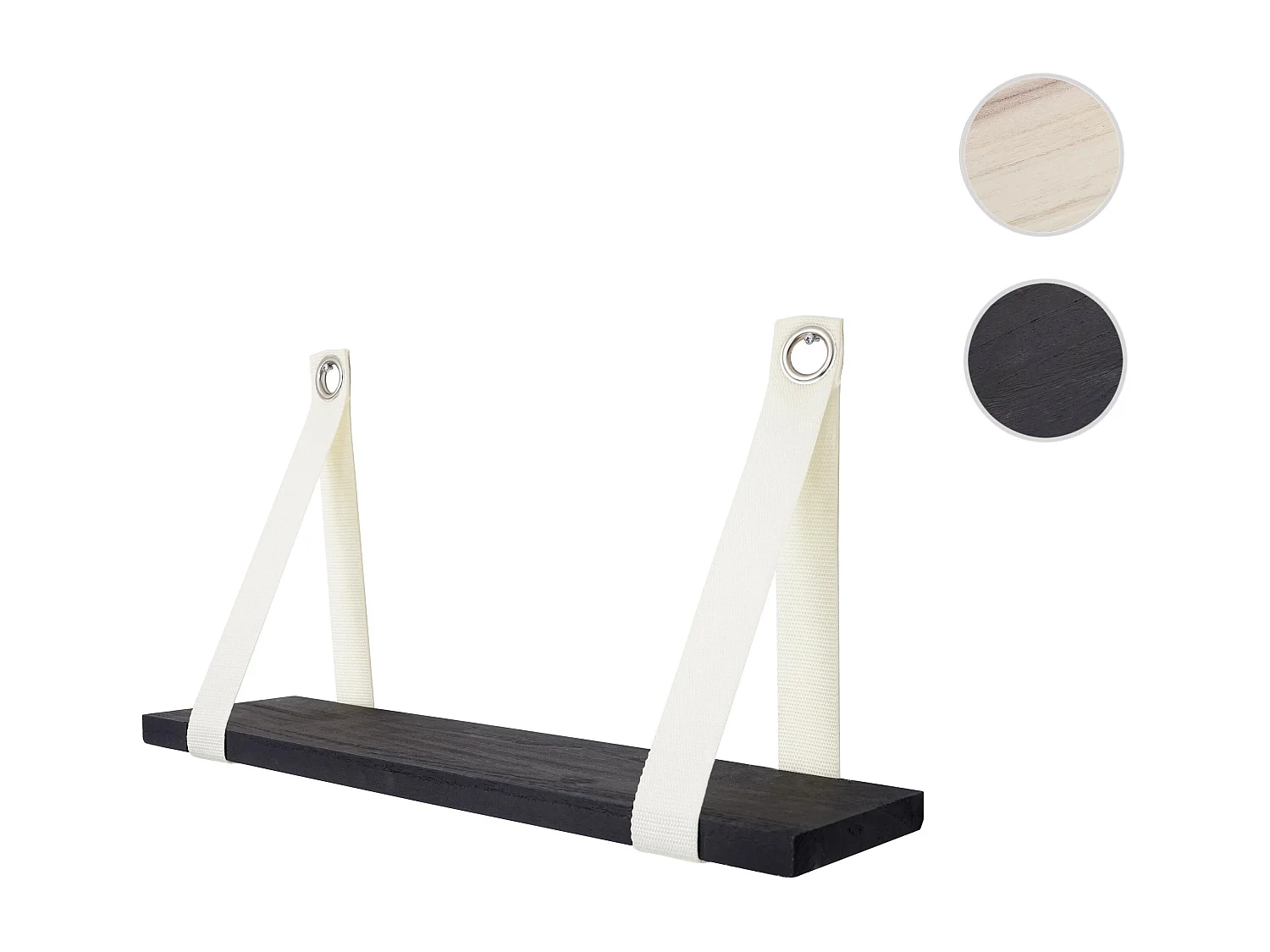 Étagère murale suspendue 27x50cm bois marron 49.5 x 13 x 27 cm 04_0005188