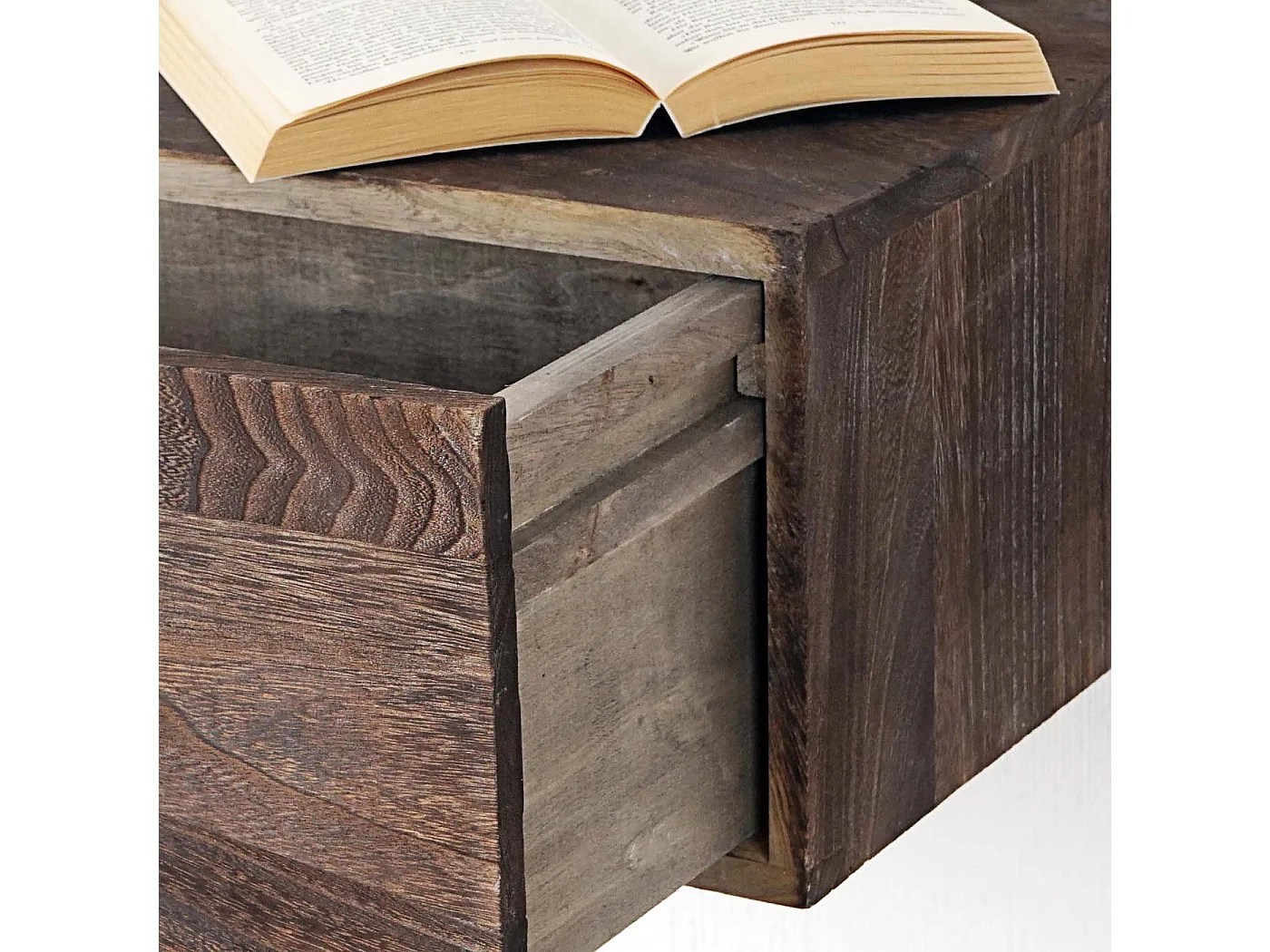 Étagère murale à tiroir marron 46 x 30 x 21 cm 04_0005175