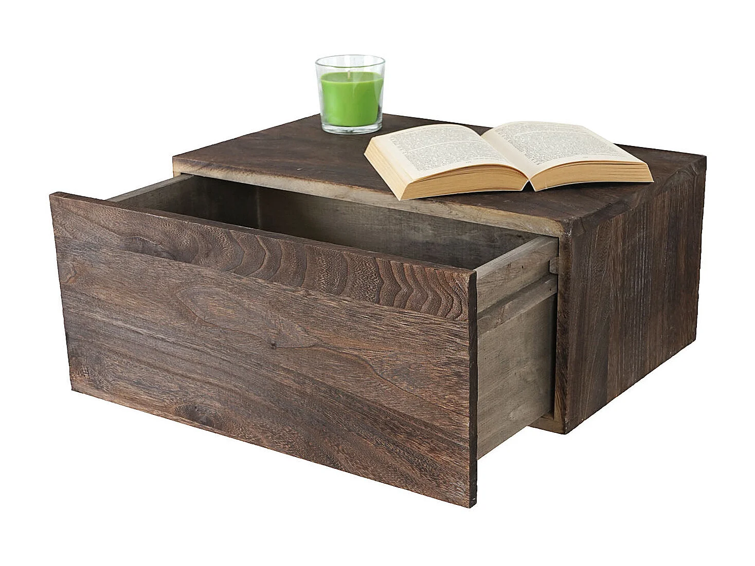 Étagère murale à tiroir marron 46 x 30 x 21 cm 04_0005175