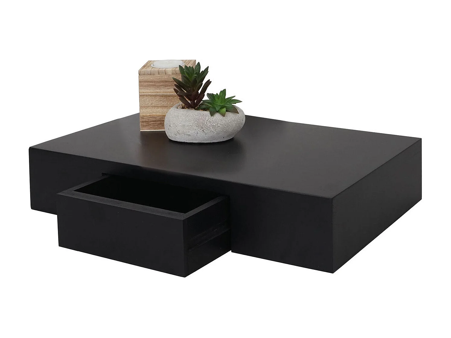 Étagère murale suspendue avec noire 40 x 25 x 8 cm 04_0005681