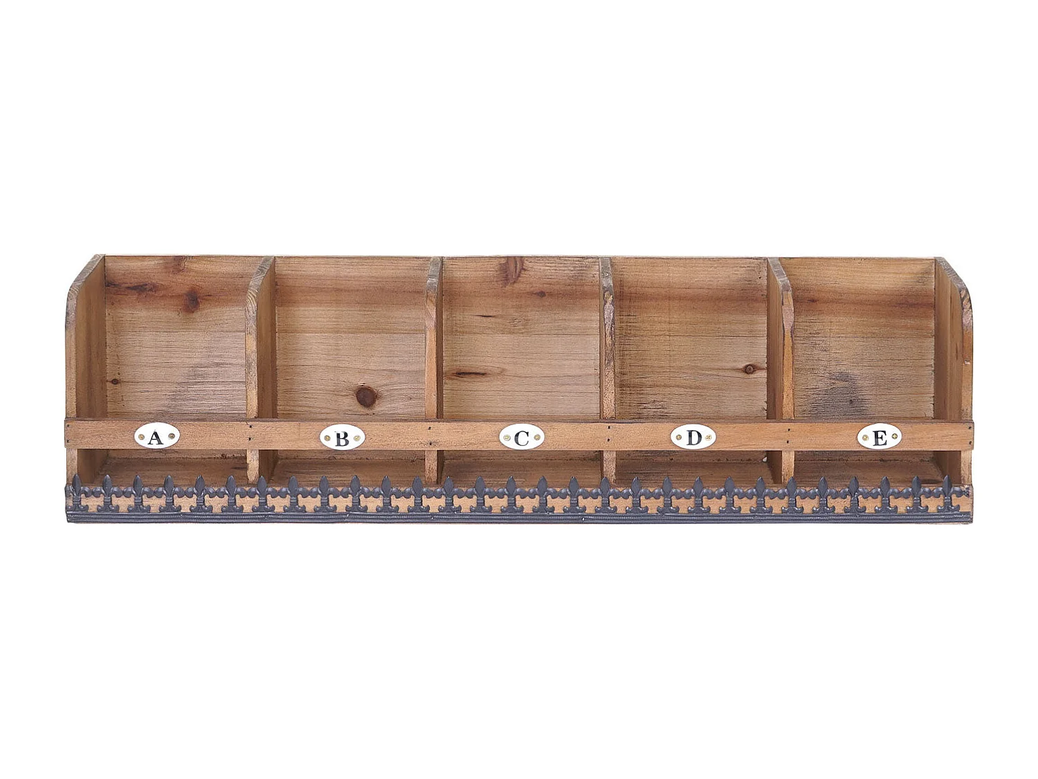 Étagère murale suspendue 5 bois marron 71 x 16 x 18 cm 04_0005171