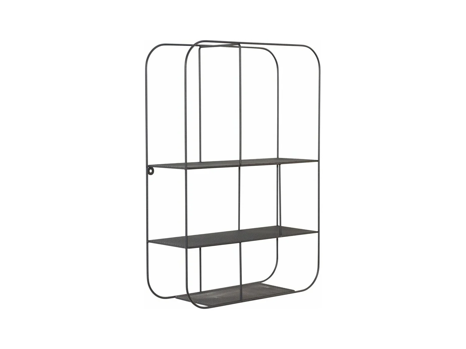 Étagère murale en forme métal argentée 42 x 15 x 60 cm ETA05036