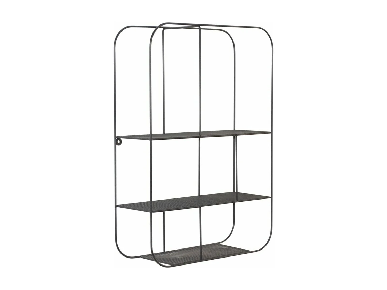 Étagère murale en forme métal argentée 42 x 15 x 60 cm ETA05036