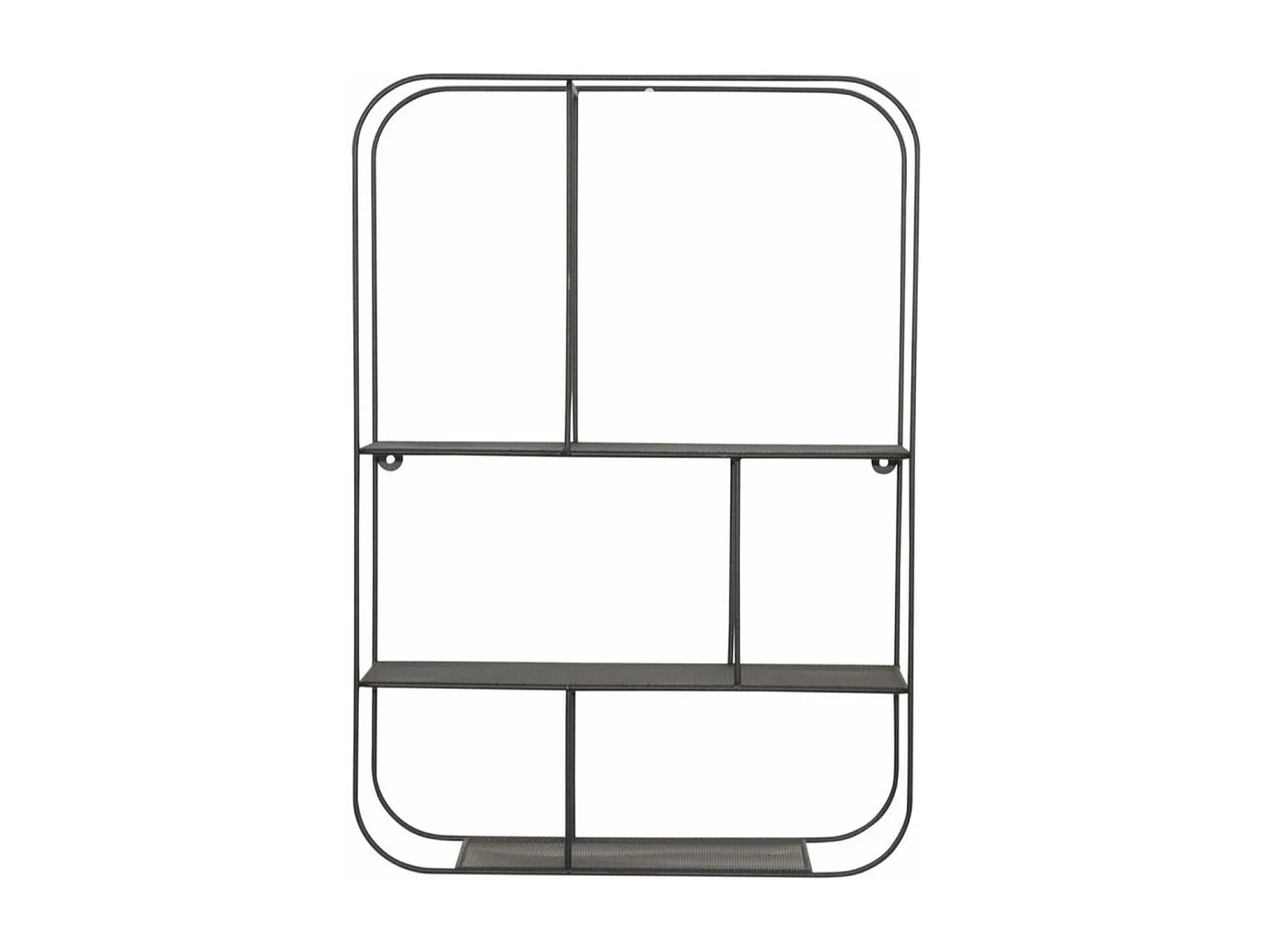 Étagère murale en forme métal argentée 42 x 15 x 60 cm ETA05036