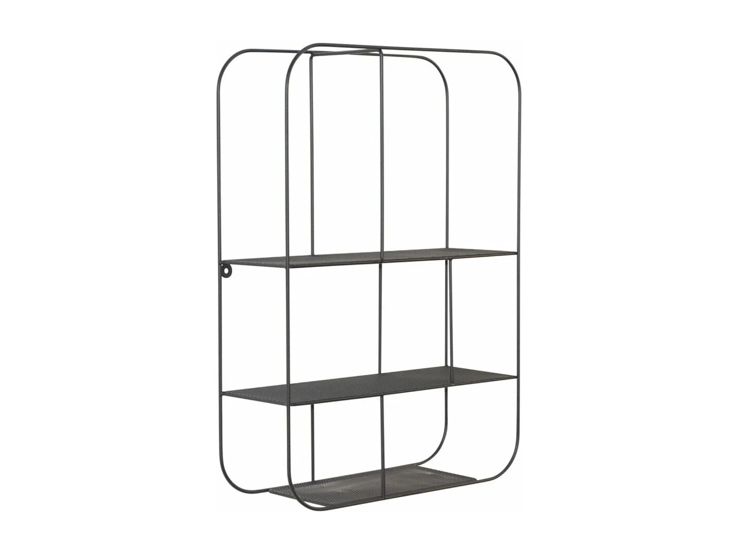 Étagère murale en forme métal argentée 42 x 15 x 60 cm ETA05036