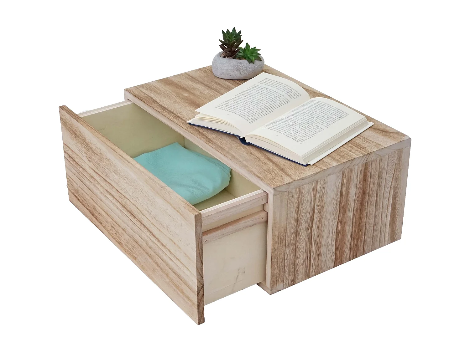 Étagère murale à tiroir marron 46 x 30 x 21 cm 04_0005174