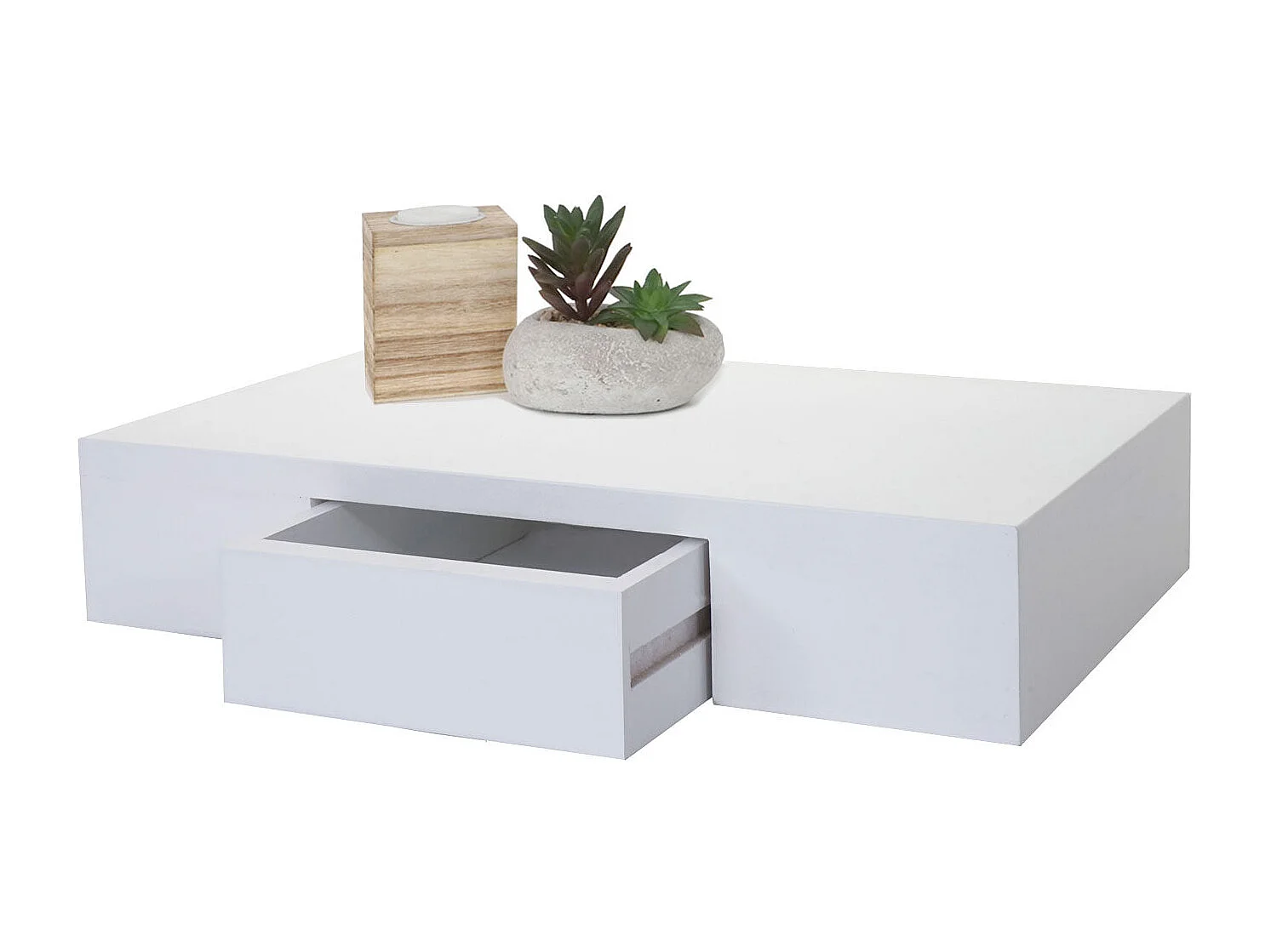 Étagère murale suspendue avec blanche 40 x 25 x 8 cm 04_0005679