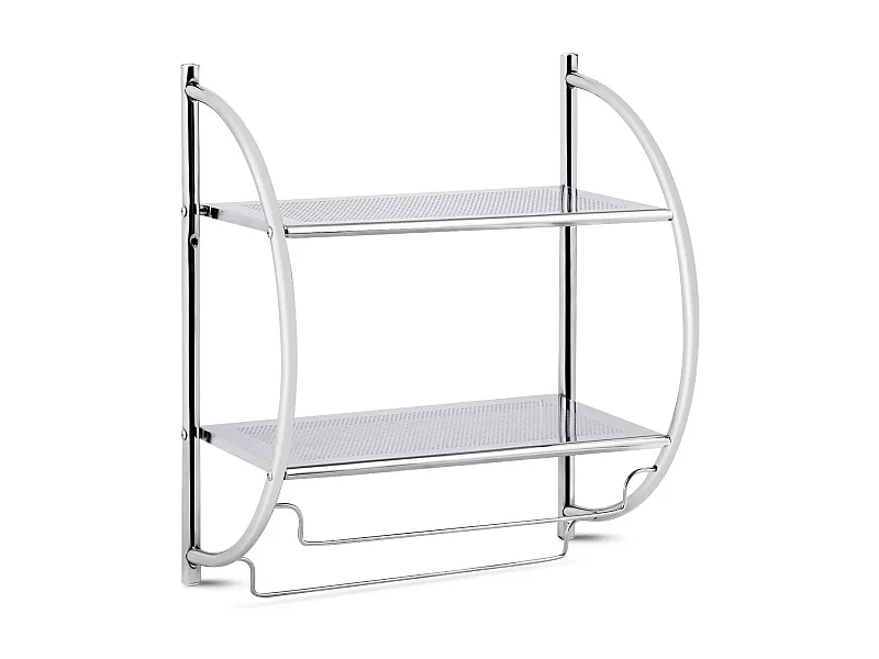 Etagère murale etagère de métal argentée 45 x 25.5 x 55 cm 20_0000602