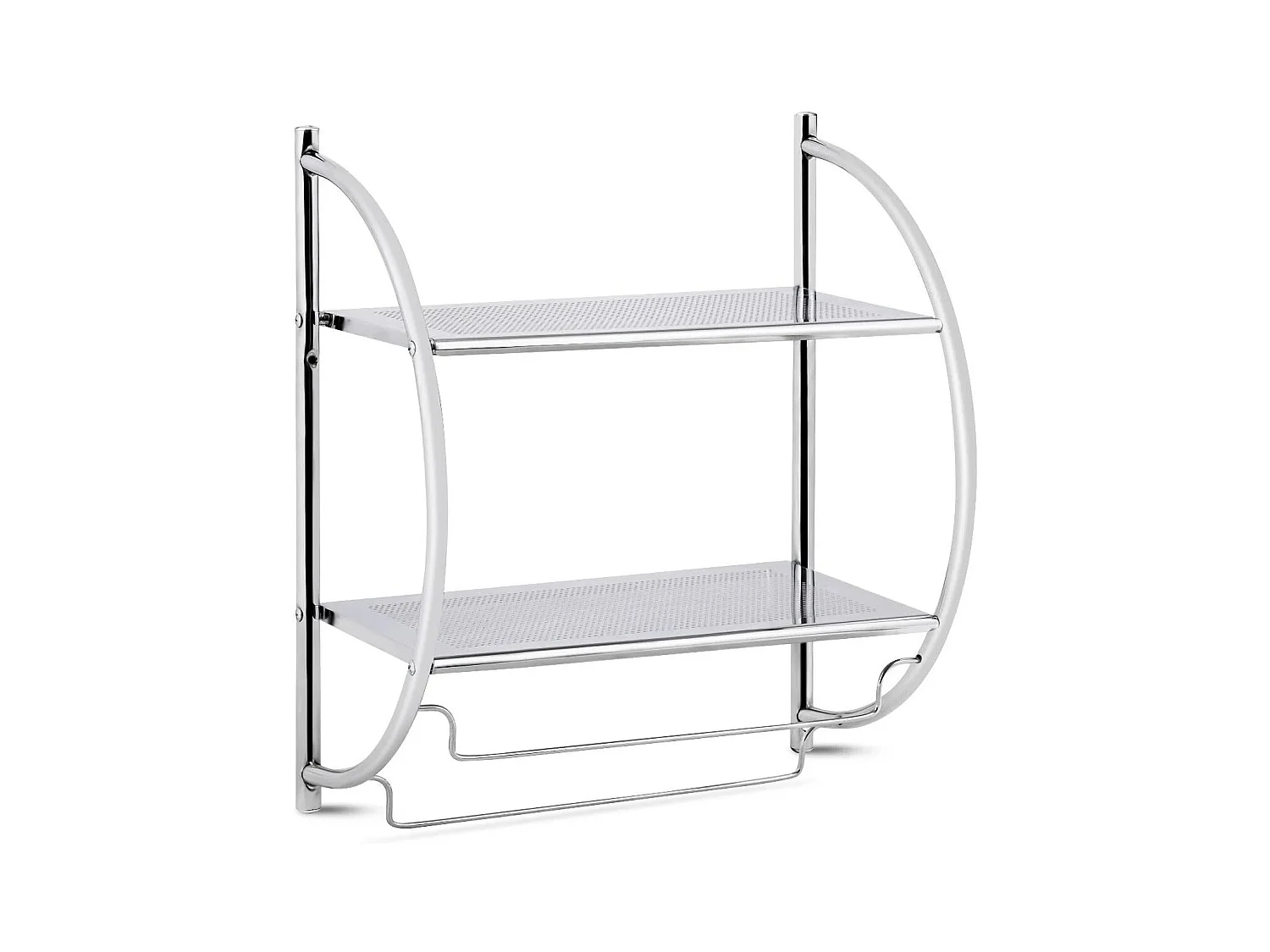 Etagère murale etagère de métal argentée 45 x 25.5 x 55 cm 20_0000602