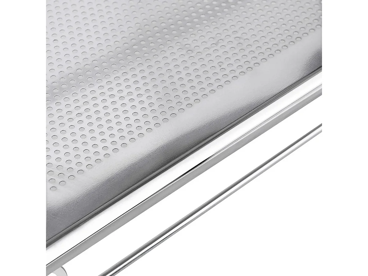 Etagère murale etagère de métal argentée 45 x 25.5 x 55 cm 20_0000602