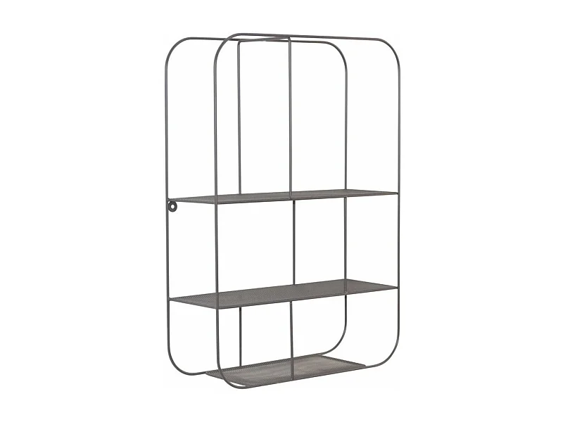 Étagère murale en forme métal grise 42 x 15 x 60 cm ETA05035