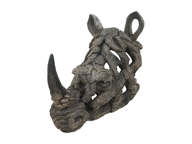 Tête de rhinocéros décorative résine 34 x 27 x 39 cm 04_0008615