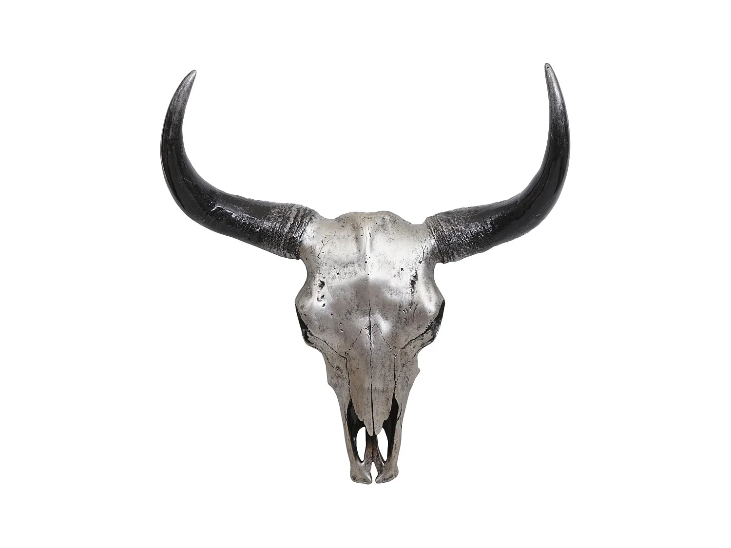 Crâne décoratif 45 cm résine argenté 50 x 19 x 53 cm 04_0006600