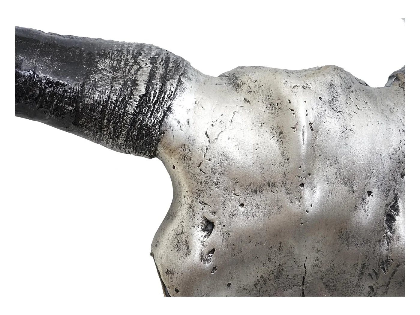 Crâne décoratif 45 cm résine argenté 50 x 19 x 53 cm 04_0006600