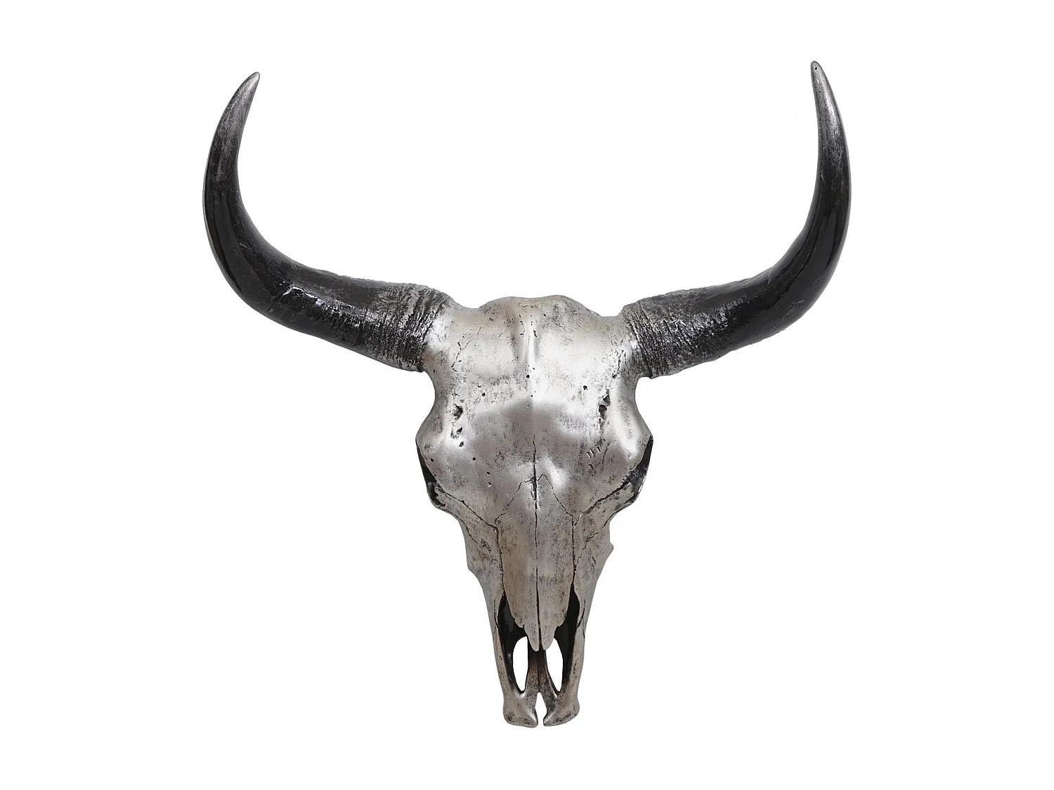 Crâne décoratif 45 cm résine argenté 50 x 19 x 53 cm 04_0006600