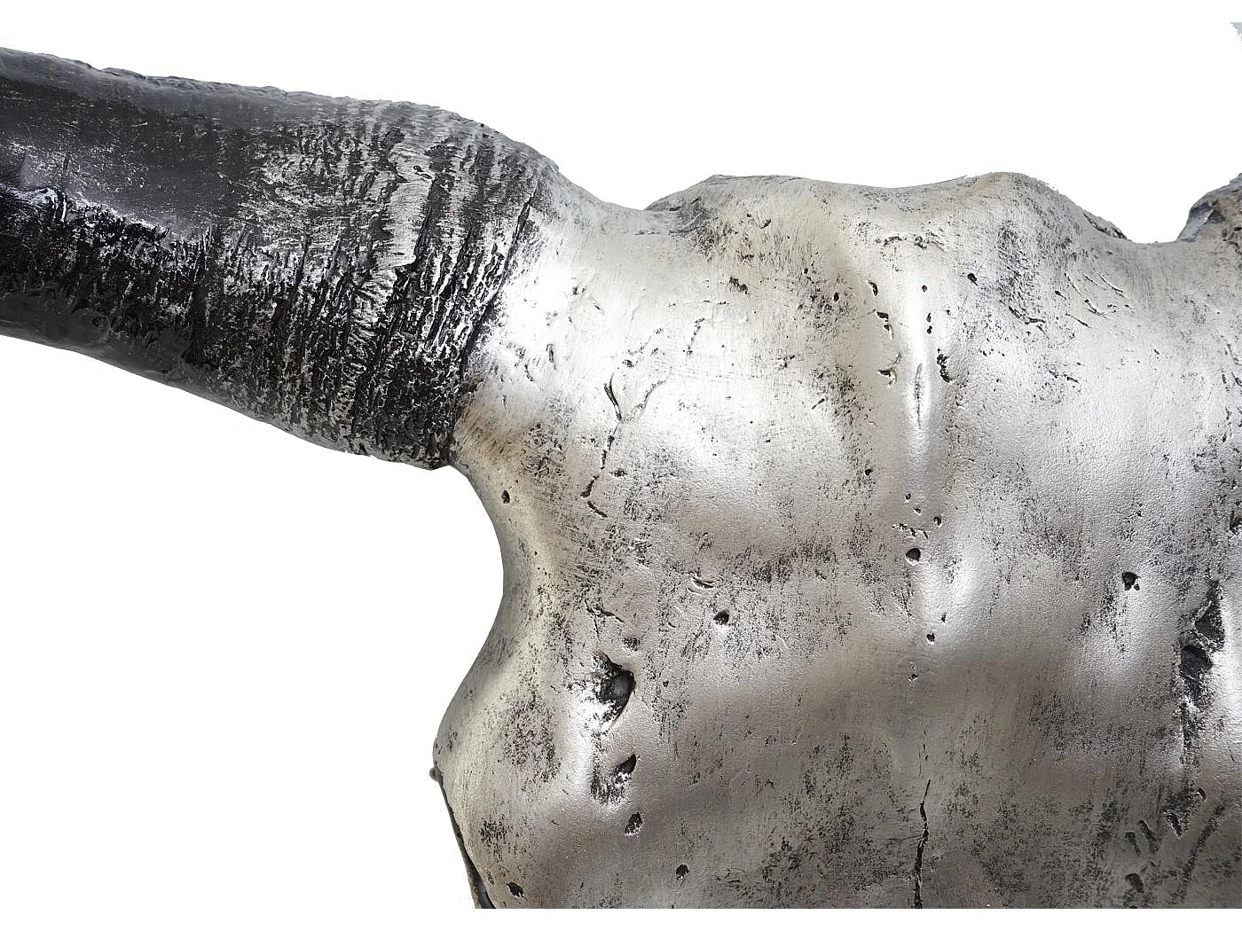 Crâne décoratif 45 cm résine argenté 50 x 19 x 53 cm 04_0006600