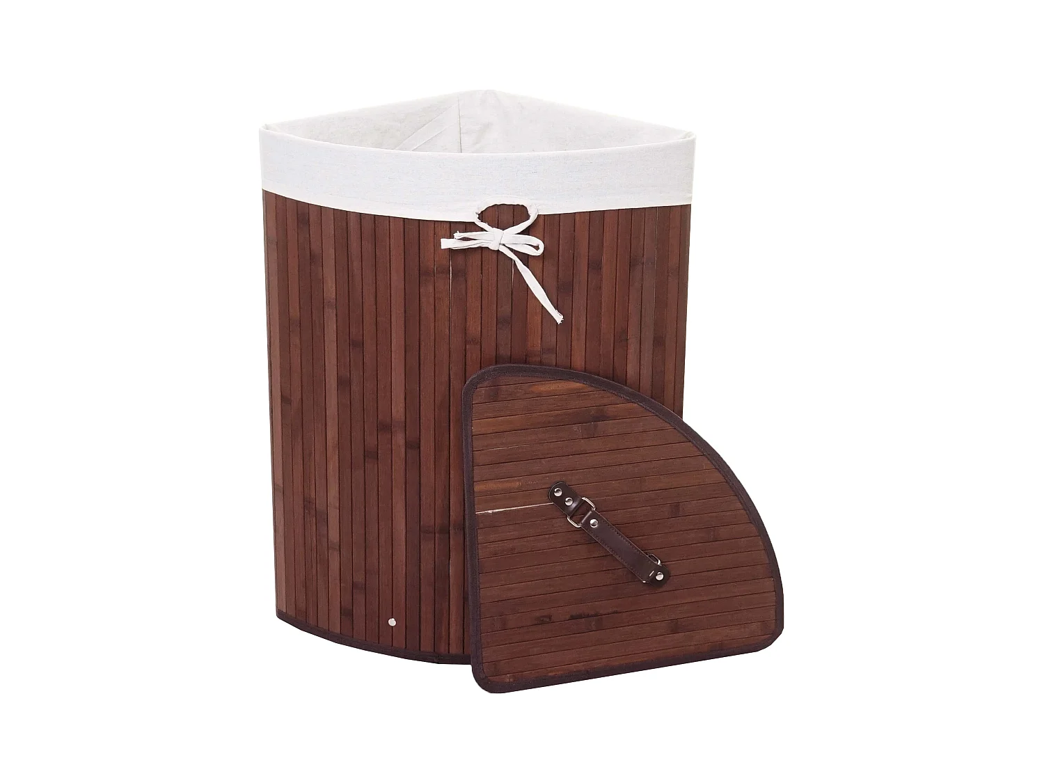 Panier à linge d'angle bambou marron 37 x 15 x 77 cm 04_0007895