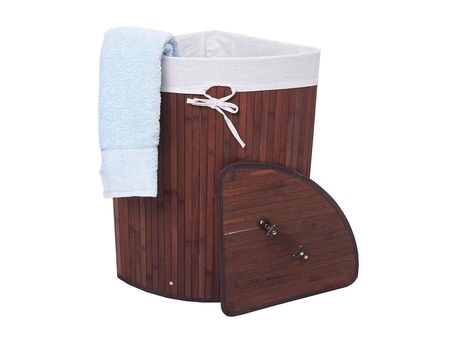 Panier à linge d'angle bambou marron 37 x 15 x 77 cm 04_0007895