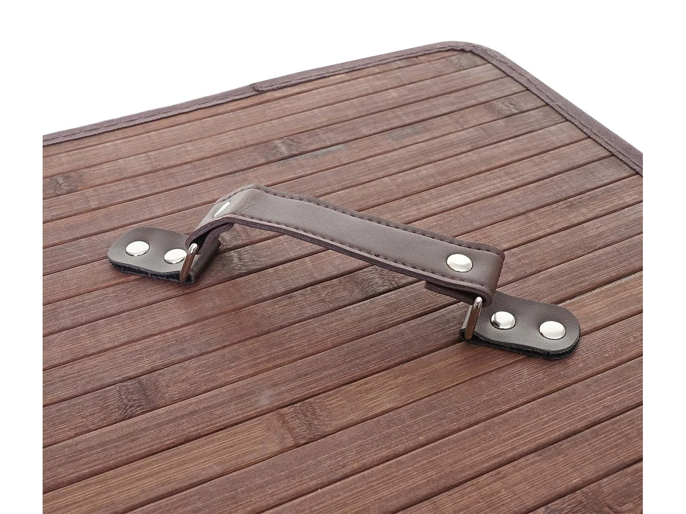 Panier à linge d'angle bambou marron 37 x 15 x 77 cm 04_0007895