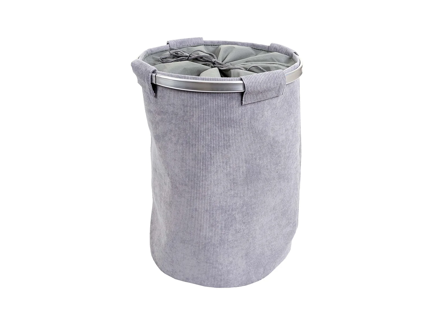 Panier à linge corbeille tissu grise 39 x 39 x 55 cm 04_0002507