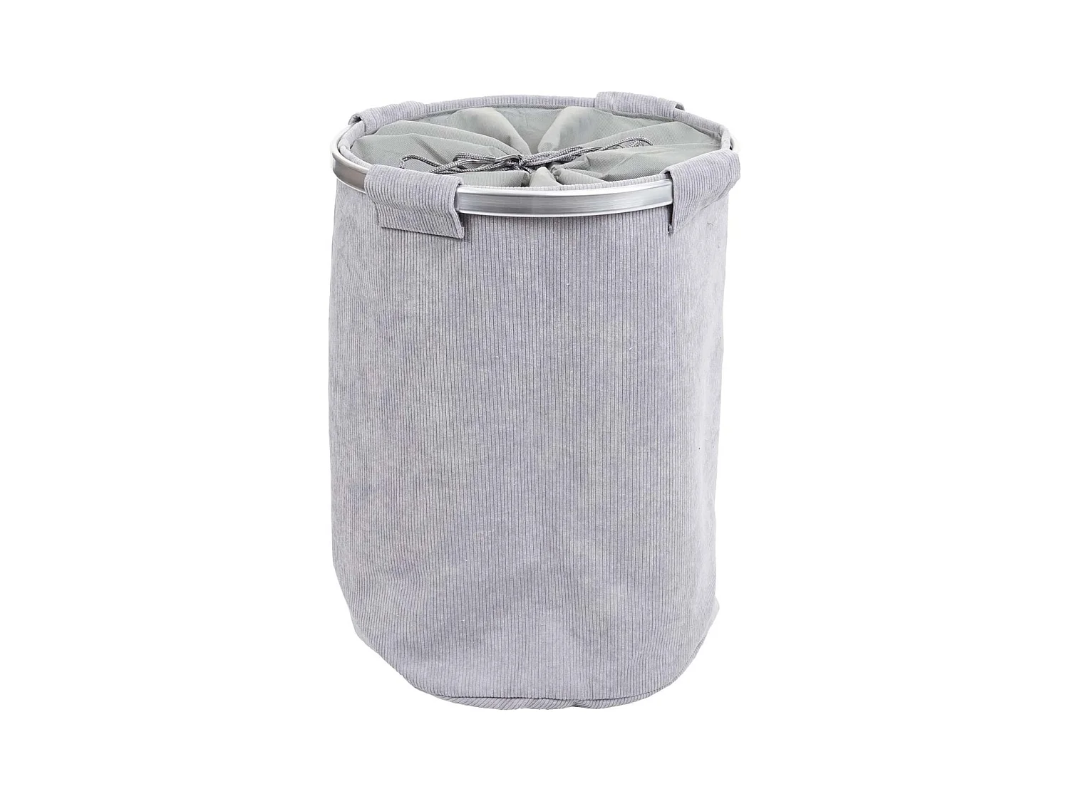 Panier à linge corbeille tissu grise 39 x 39 x 55 cm 04_0002507