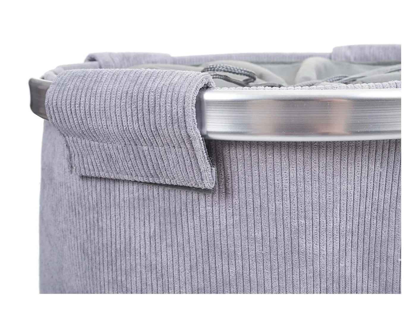 Panier à linge corbeille tissu grise 39 x 39 x 55 cm 04_0002507