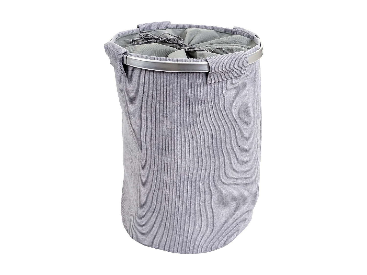 Panier à linge corbeille tissu grise 39 x 39 x 55 cm 04_0002507