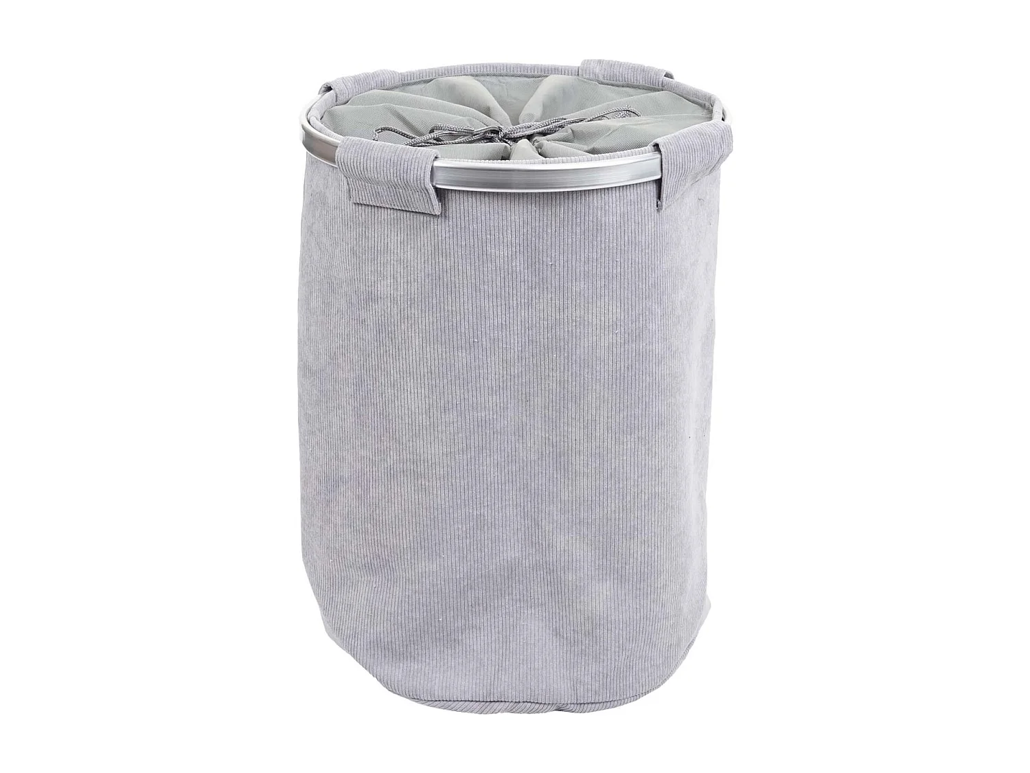 Panier à linge corbeille tissu grise 39 x 39 x 55 cm 04_0002507