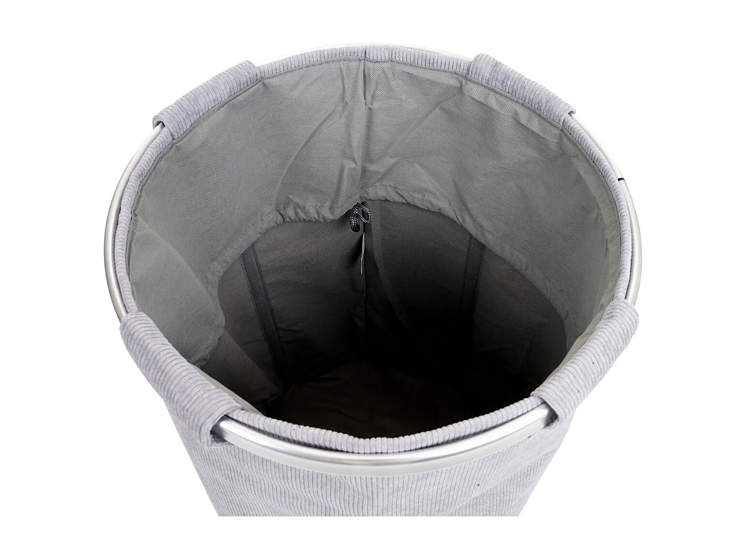 Panier à linge corbeille tissu grise 39 x 39 x 55 cm 04_0002507
