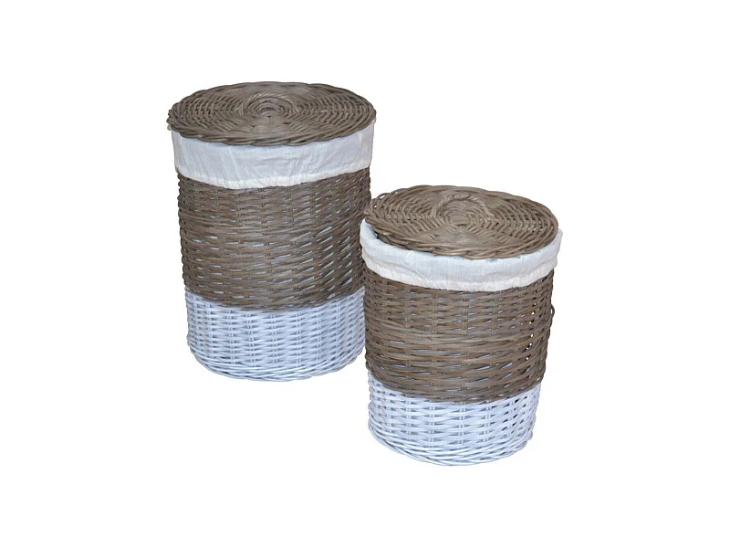Lot de 2 panier grise 46 x 46 x 60 cm DEC05045