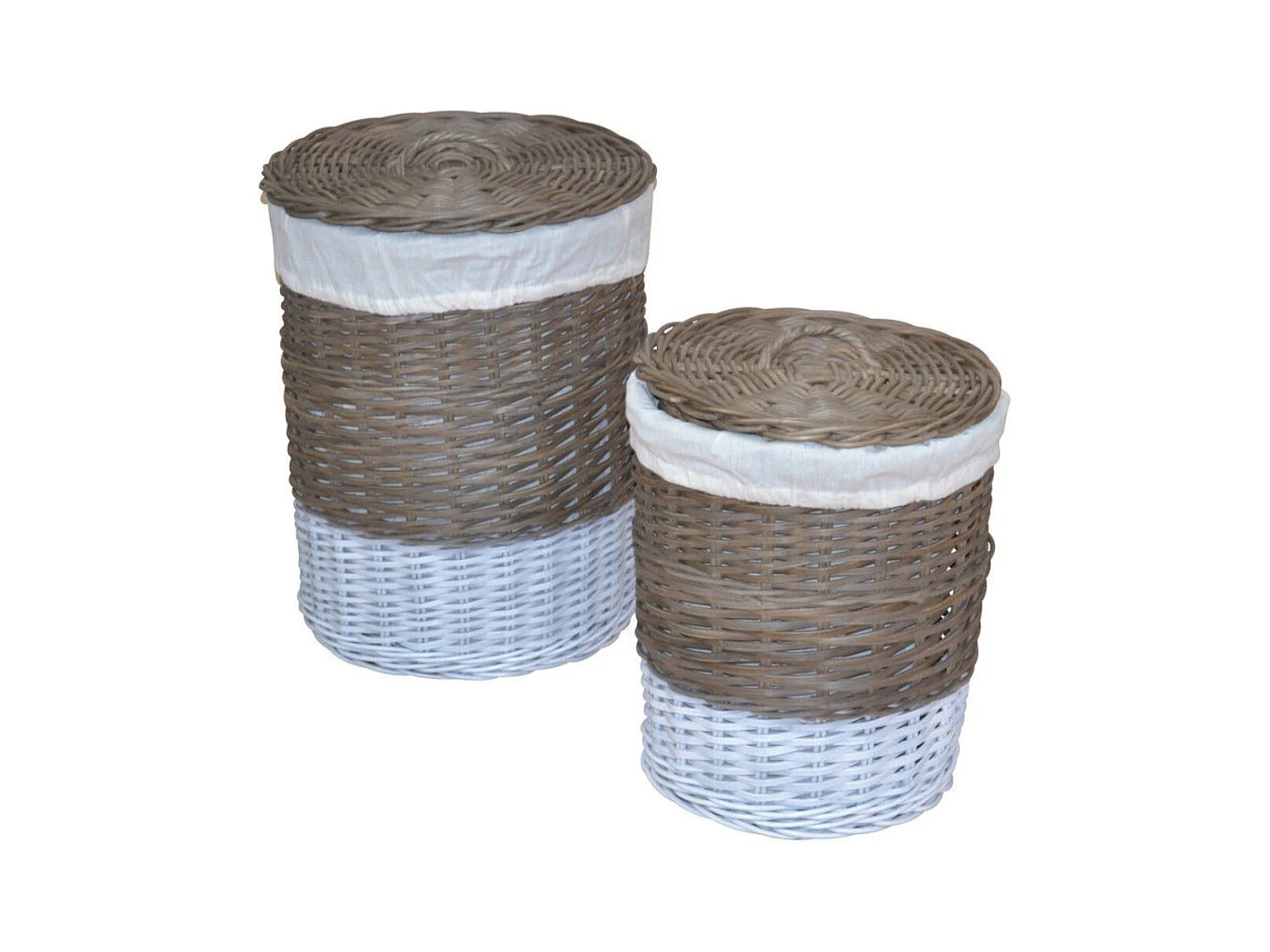 Lot de 2 panier grise 46 x 46 x 60 cm DEC05045