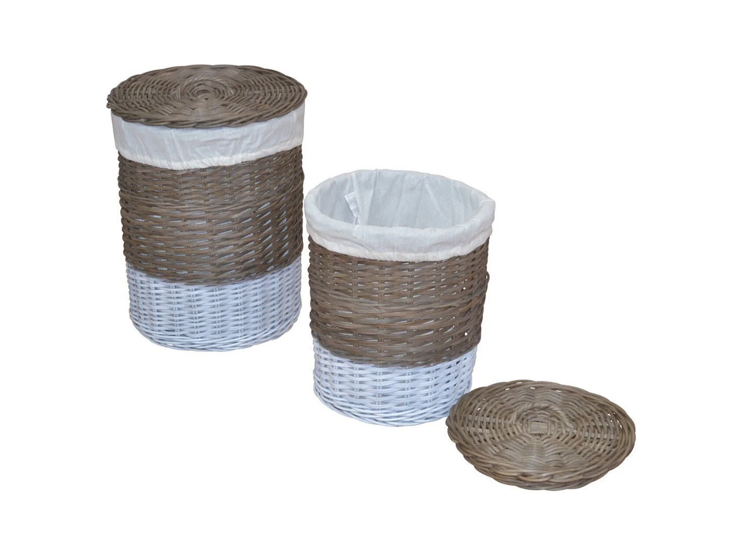 Lot de 2 panier grise 46 x 46 x 60 cm DEC05045