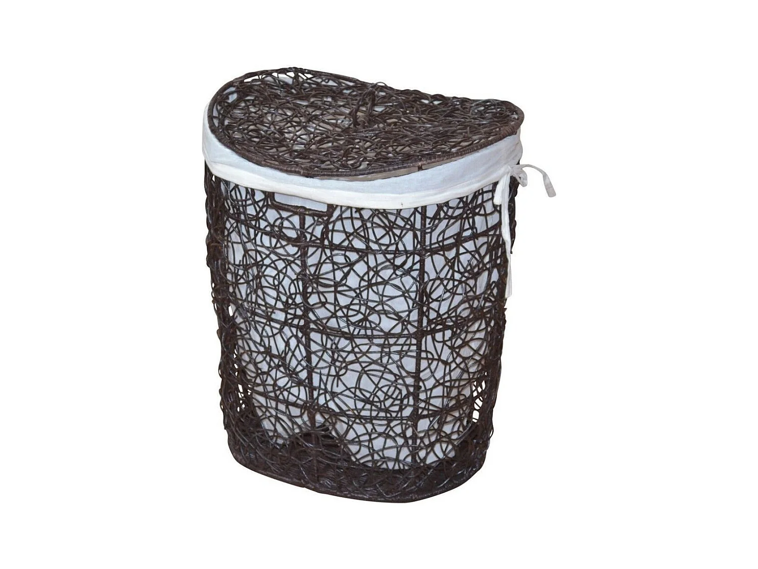 Panier à linge avec marron 49 x 40 x 62 cm DEC05050